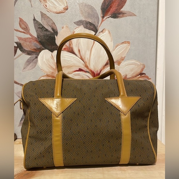 YSL Vintage Canvas Boston Bag - Picture 1 of 11